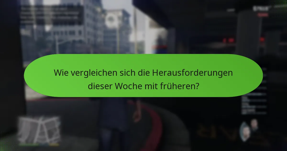 Wie vergleichen sich die Herausforderungen dieser Woche mit früheren?